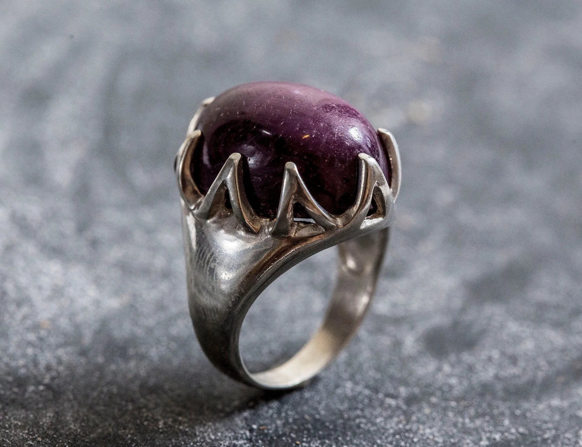 Large Ruby Ring - Red Statement Ring - Vintage Ruby Ring