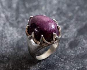 Large Ruby Ring - Red Statement Ring - Vintage Ruby Ring