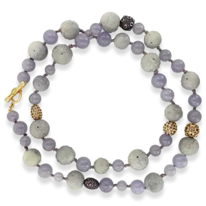 Lavender Jade Bead Necklace