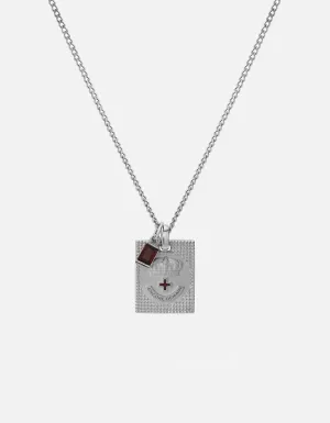 Lineage Garnet Necklace, Sterling Silver