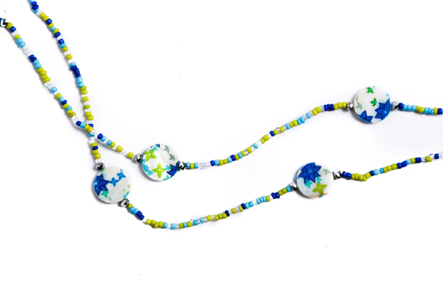Little Flowers Necklace (Blue)