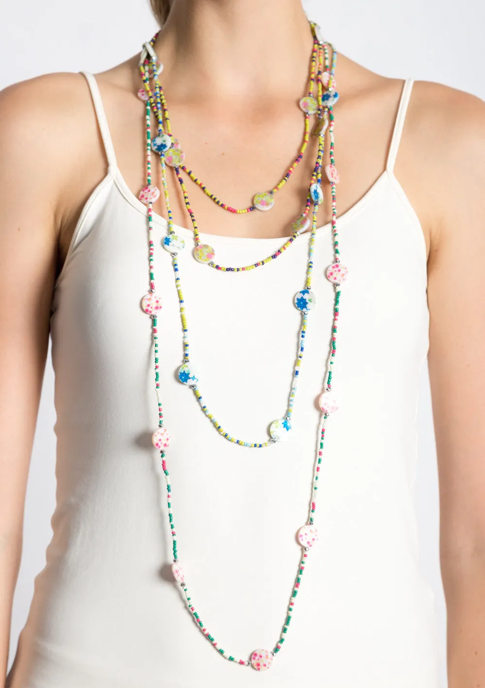 Little Flowers Necklace (Blue)