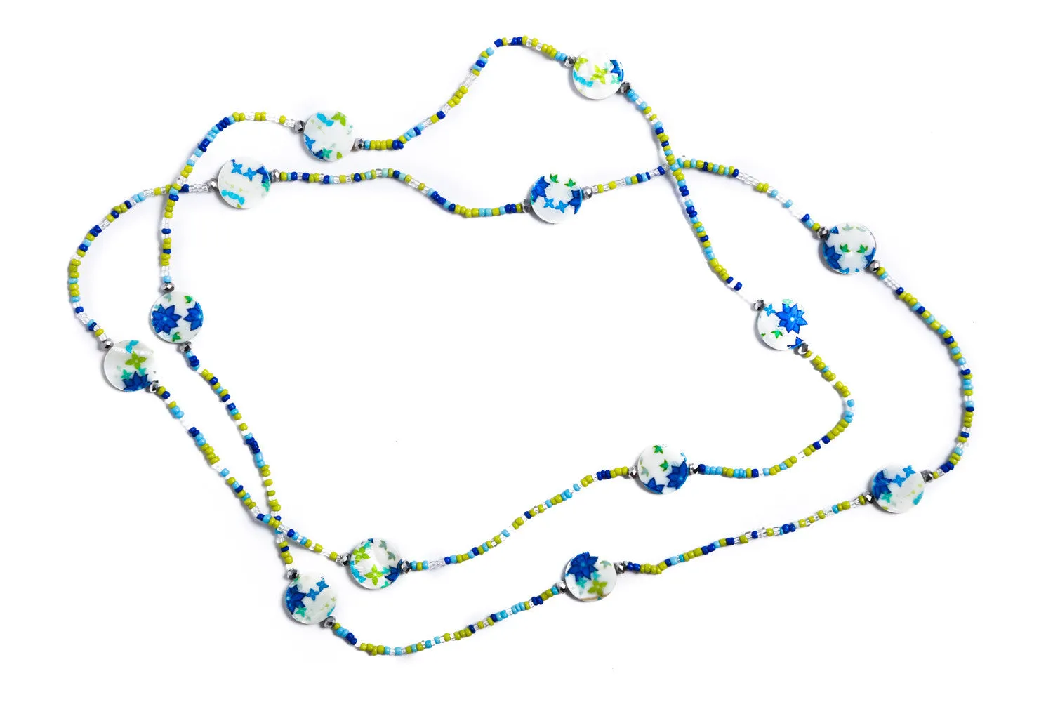 Little Flowers Necklace (Blue)