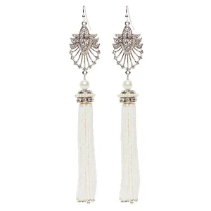 Long Tassel Earrings: Flapper Style 1920s Tassel Drop Earrings