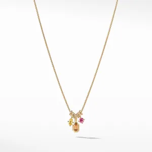 Novella Pendant Necklace with Spessartite Garnet, Yellow Beryl, and Pink Tourmaline