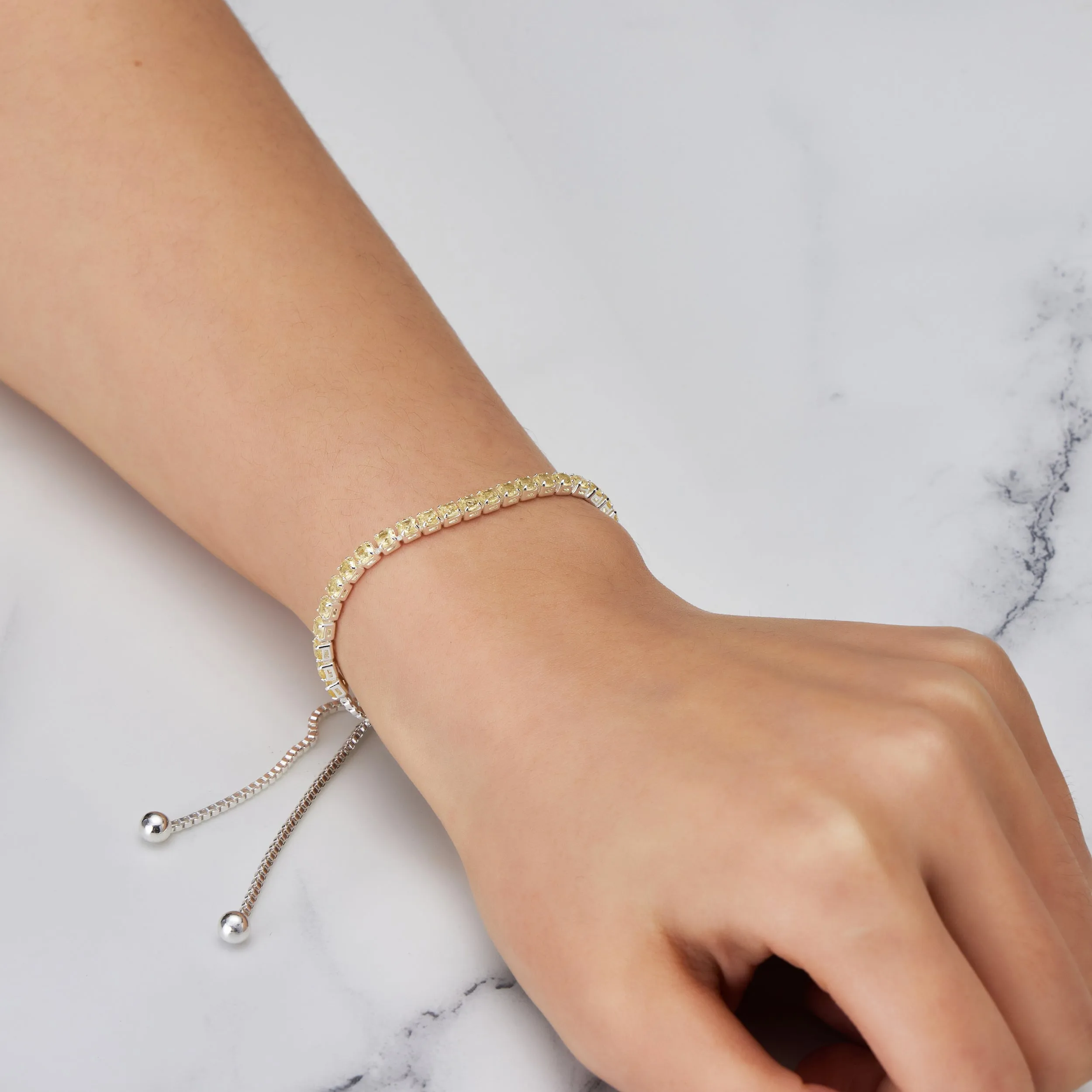 November Birthstone Friendship Bracelet with Topaz Zircondia® Crystals