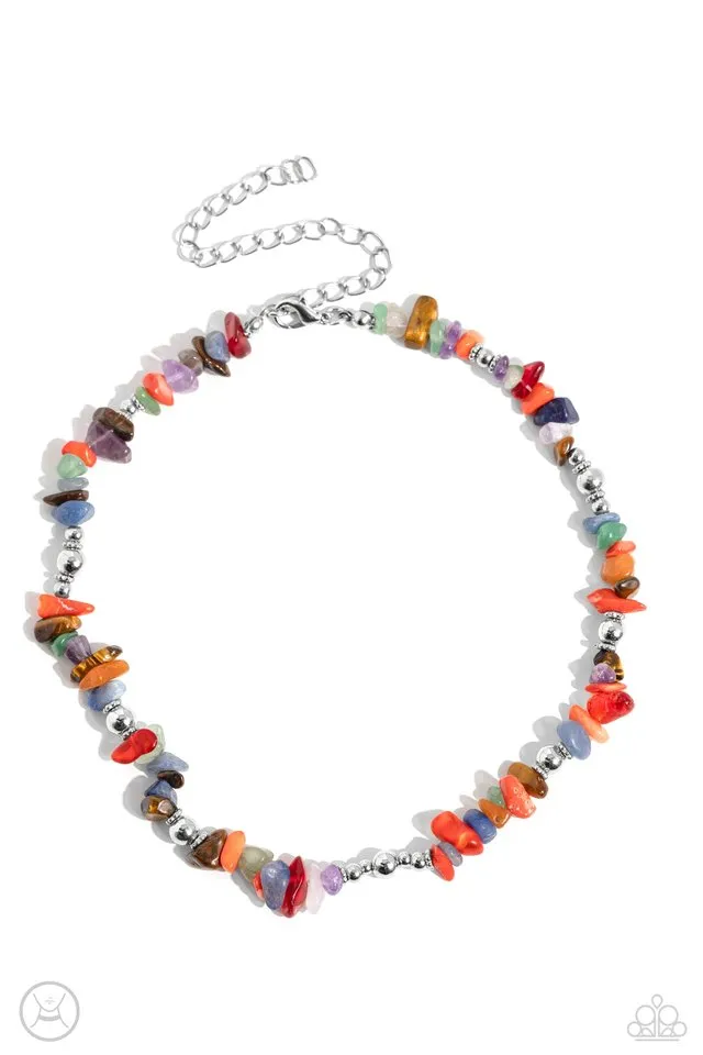 Paparazzi Necklace ~ Carved Confidence - Multi