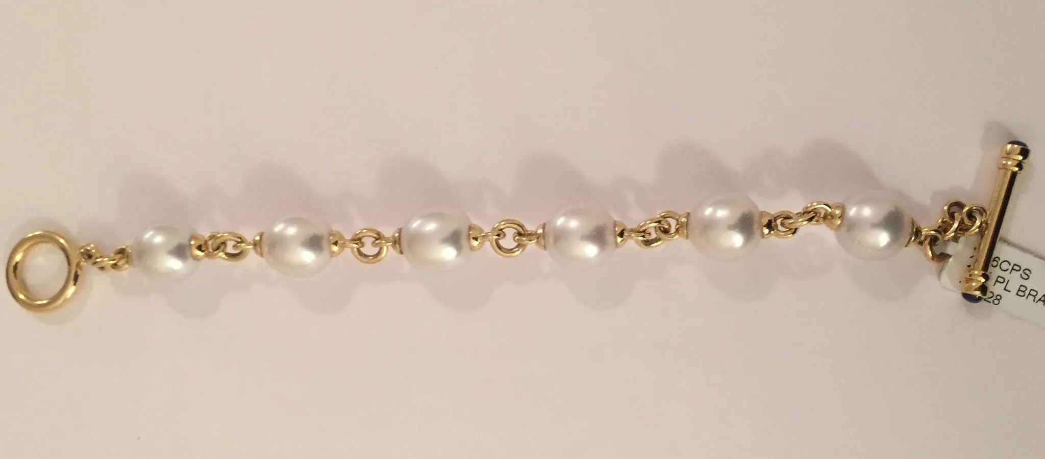 Pearl Gold Chain Bracelet