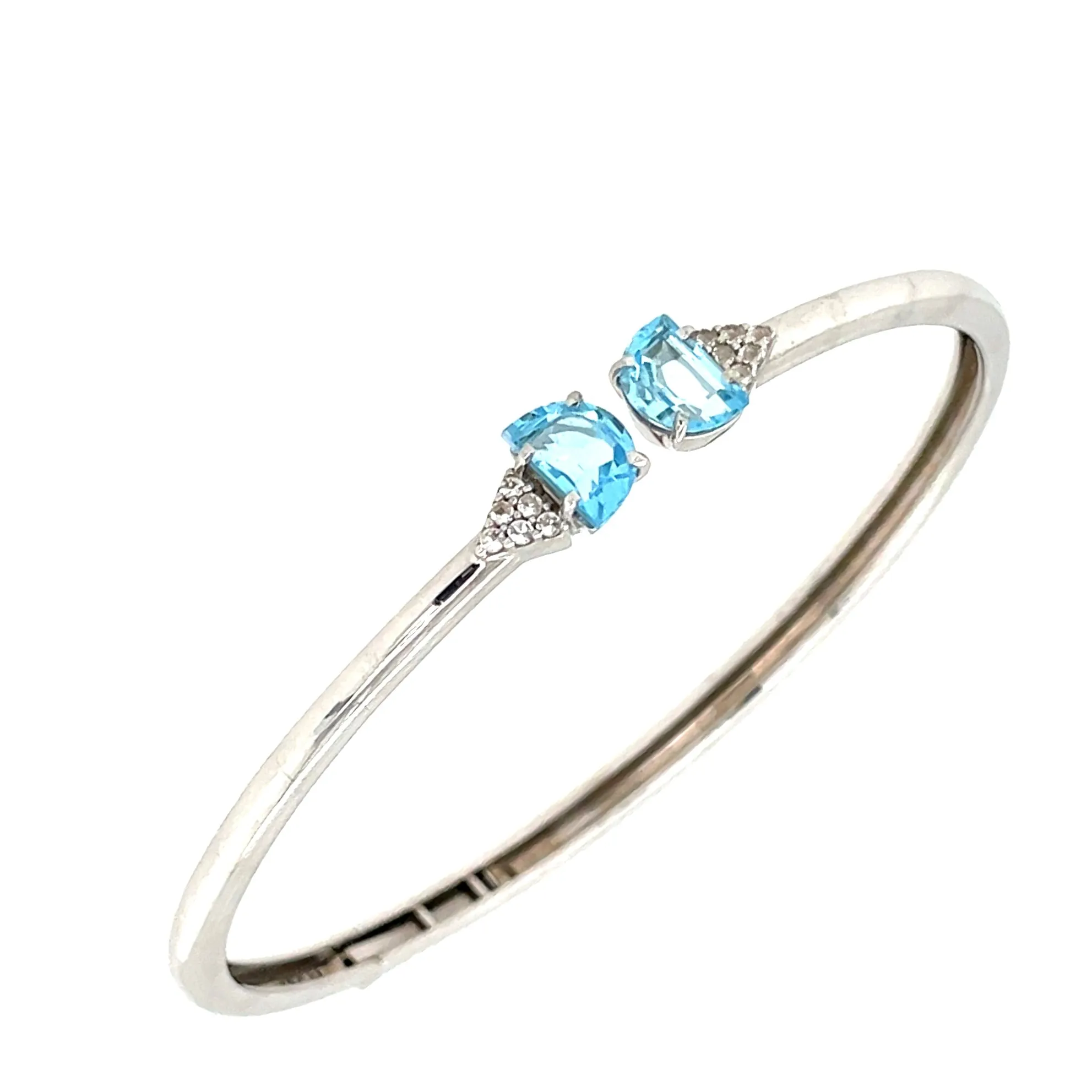 PENDULUM Bracelet - Blue Topaz / SS