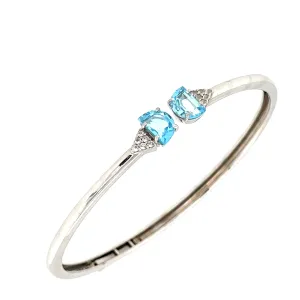 PENDULUM Bracelet - Blue Topaz / SS