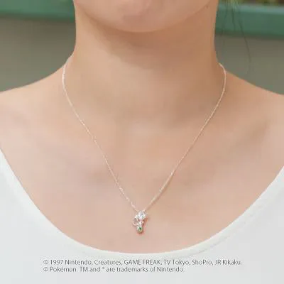 [Pokémon]Leafeon& Pokéball necklace K18 yellow gold