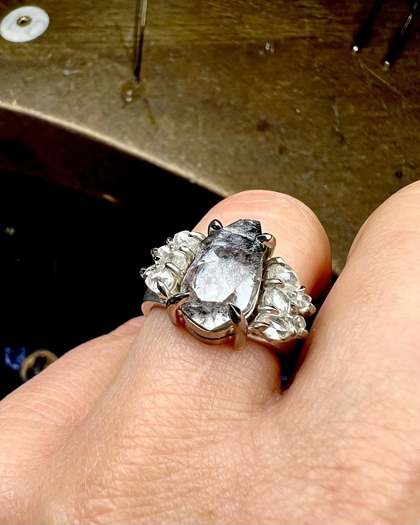 Raw Diamond Antique Cocktail Ring – 8.29 ct.
