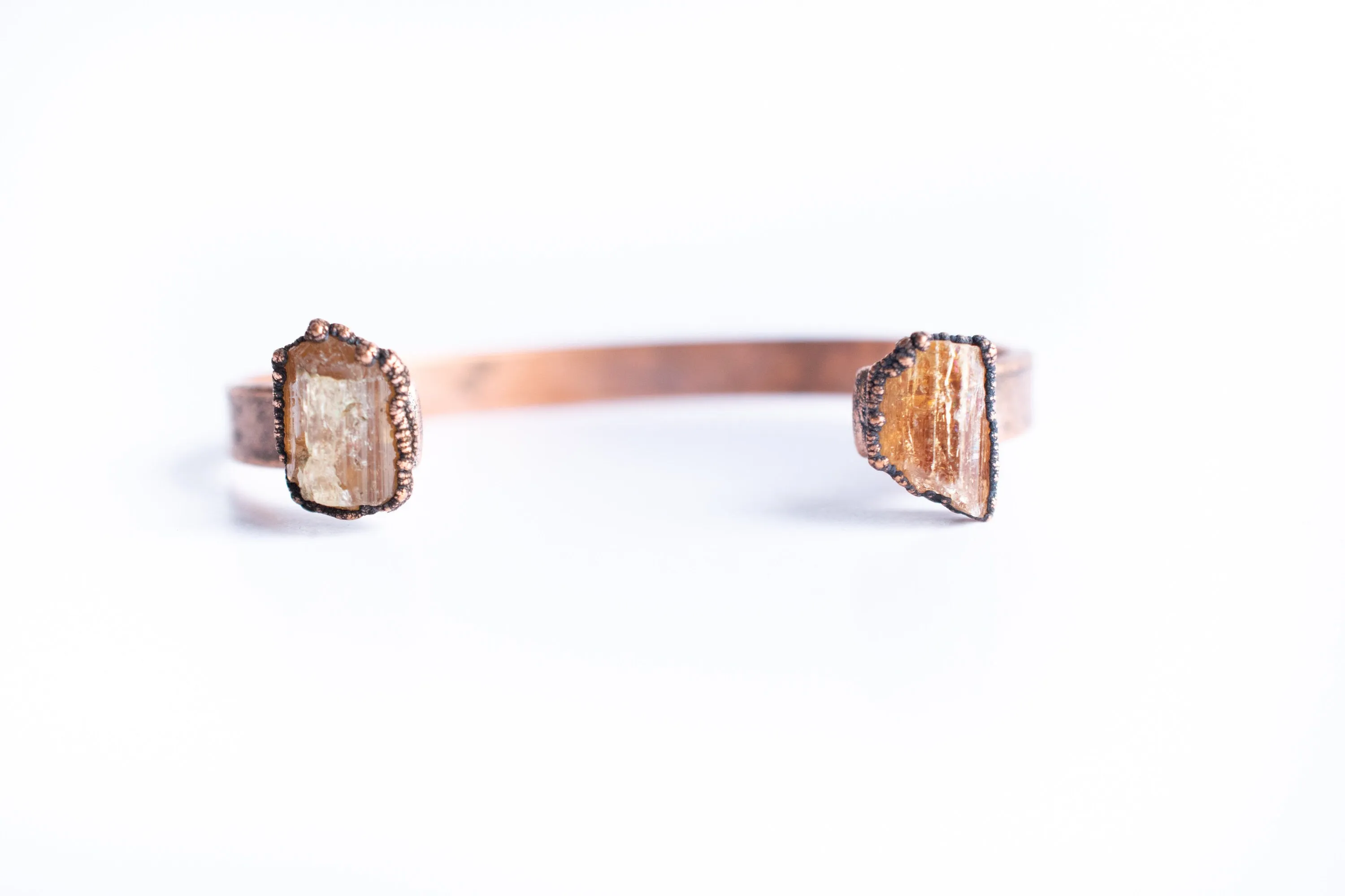 Raw Topaz Cuff | Raw Mineral Cuff