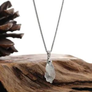 RealJade® "Prosperity Every Year (年年有鱼)" Lucky Fish Carving Pendant Necklace Natural Ice Jadeite Jade JG153
