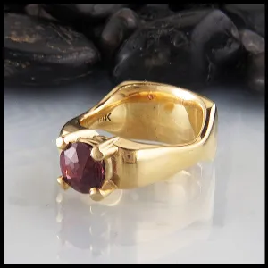 Rhodolite Garnet Ring in Yellow Gold