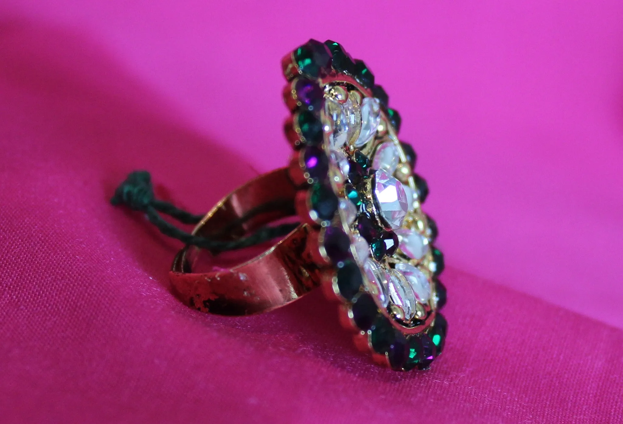 Ring 5501 Golden Indian Fashion Finger  Ring Jewelry Shieno Sarees