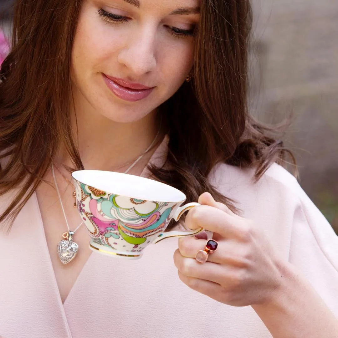Rose Quartz Cocktail Ring | Gold