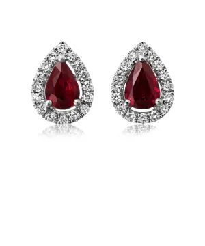 Ruby and Diamond Earrings