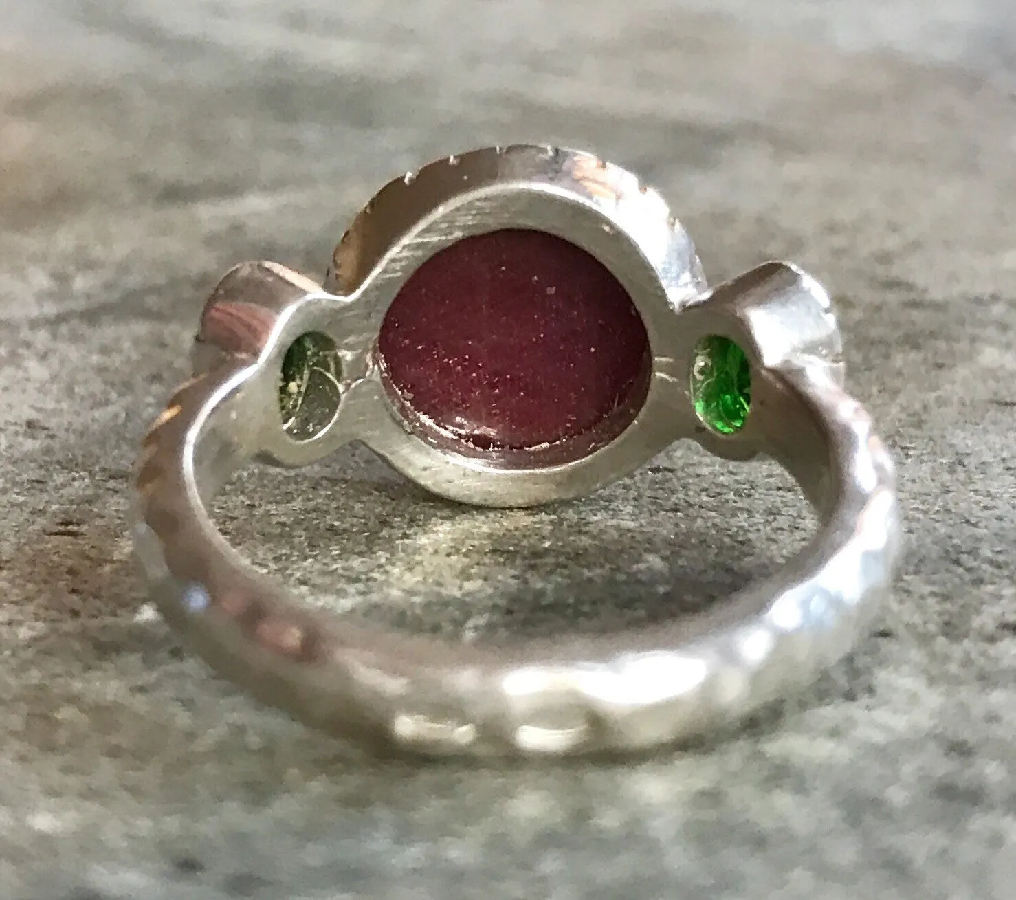 Ruby Statement Ring - Red Gemstone Ring - Round Ruby Ring