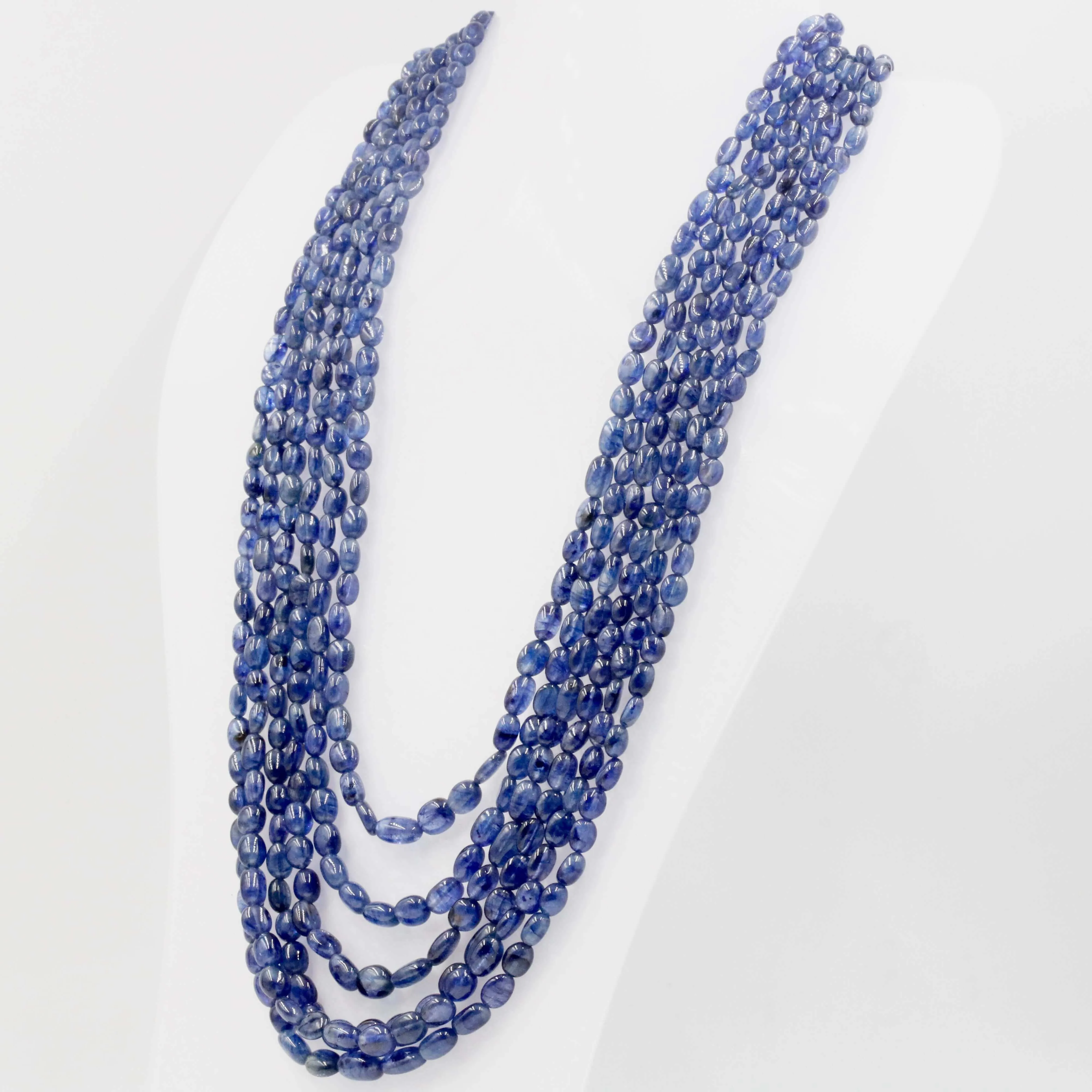 Sapphire Beaded Necklace Layered Sapphire Necklace Gemstone Necklace Beaded Necklace Long Necklace Indian Sarafa Necklace SKU: 6143070