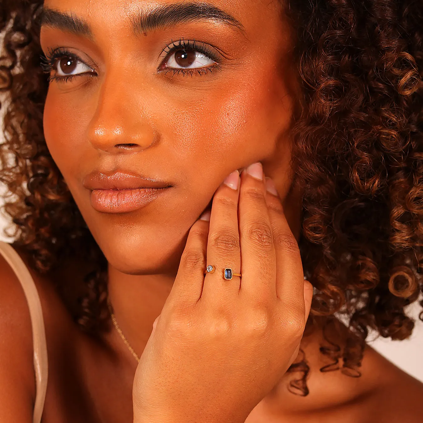 September Sapphire Birthstone Ring - Yellow Gold