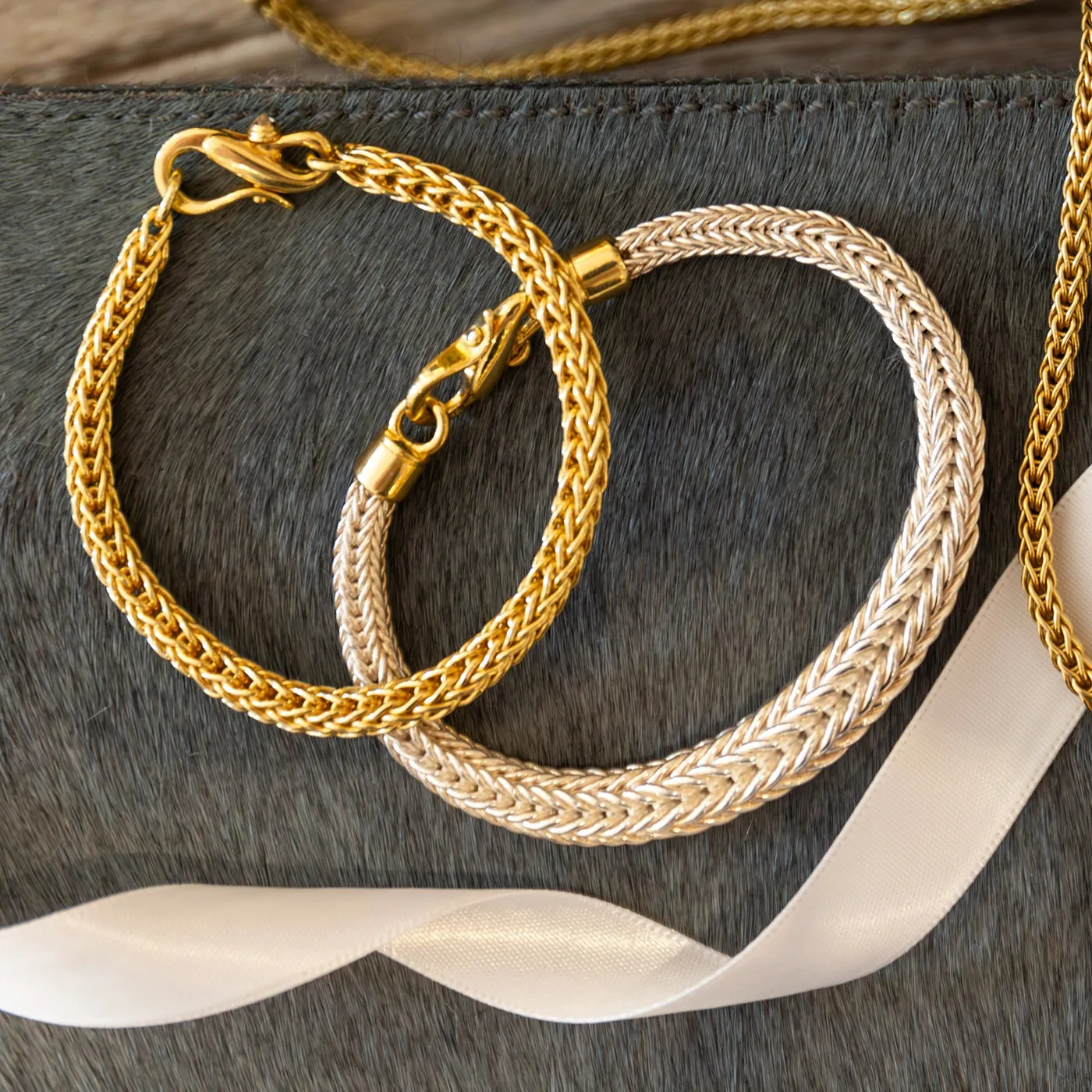 Silver Chain with 18K Gold Clasp