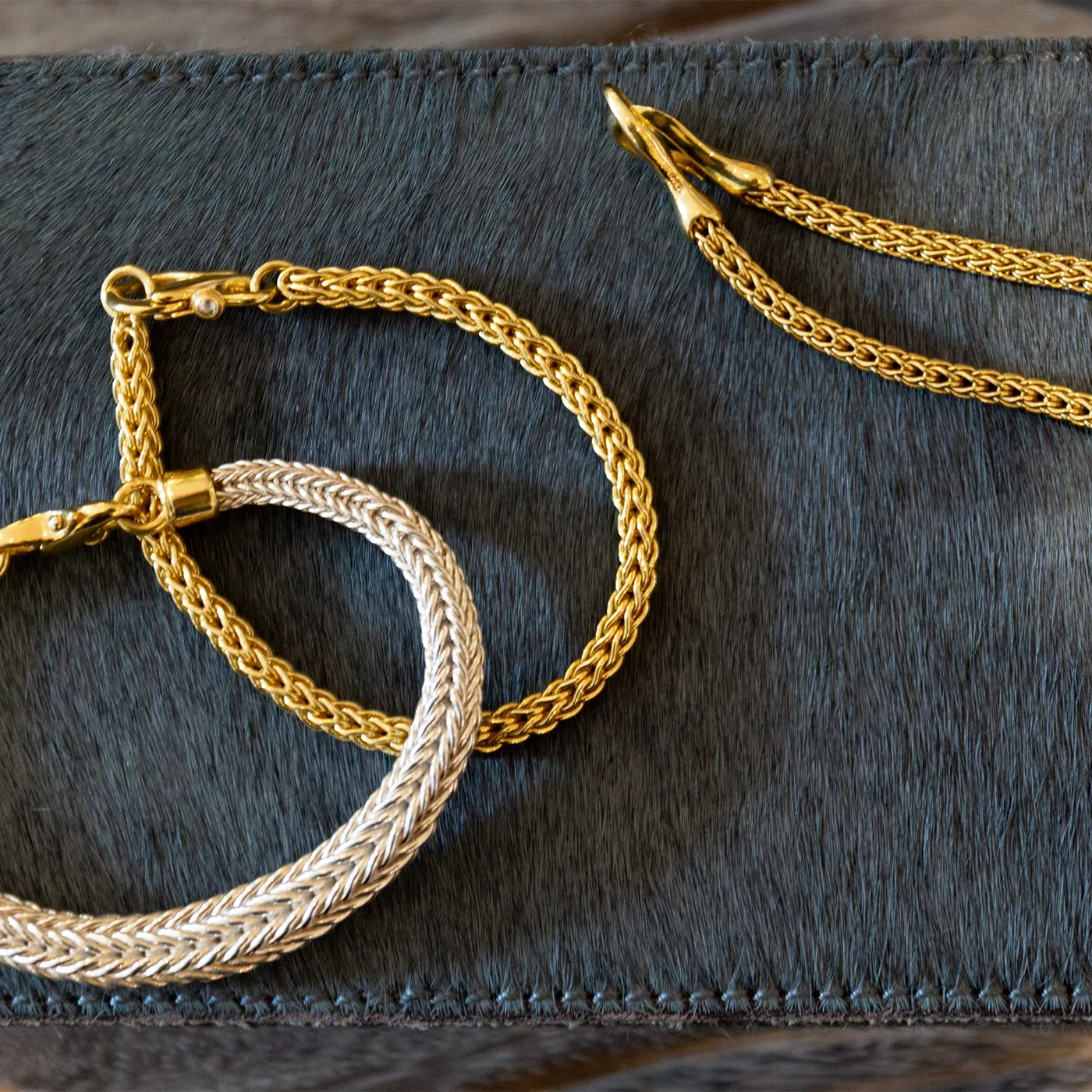Silver Chain with 18K Gold Clasp