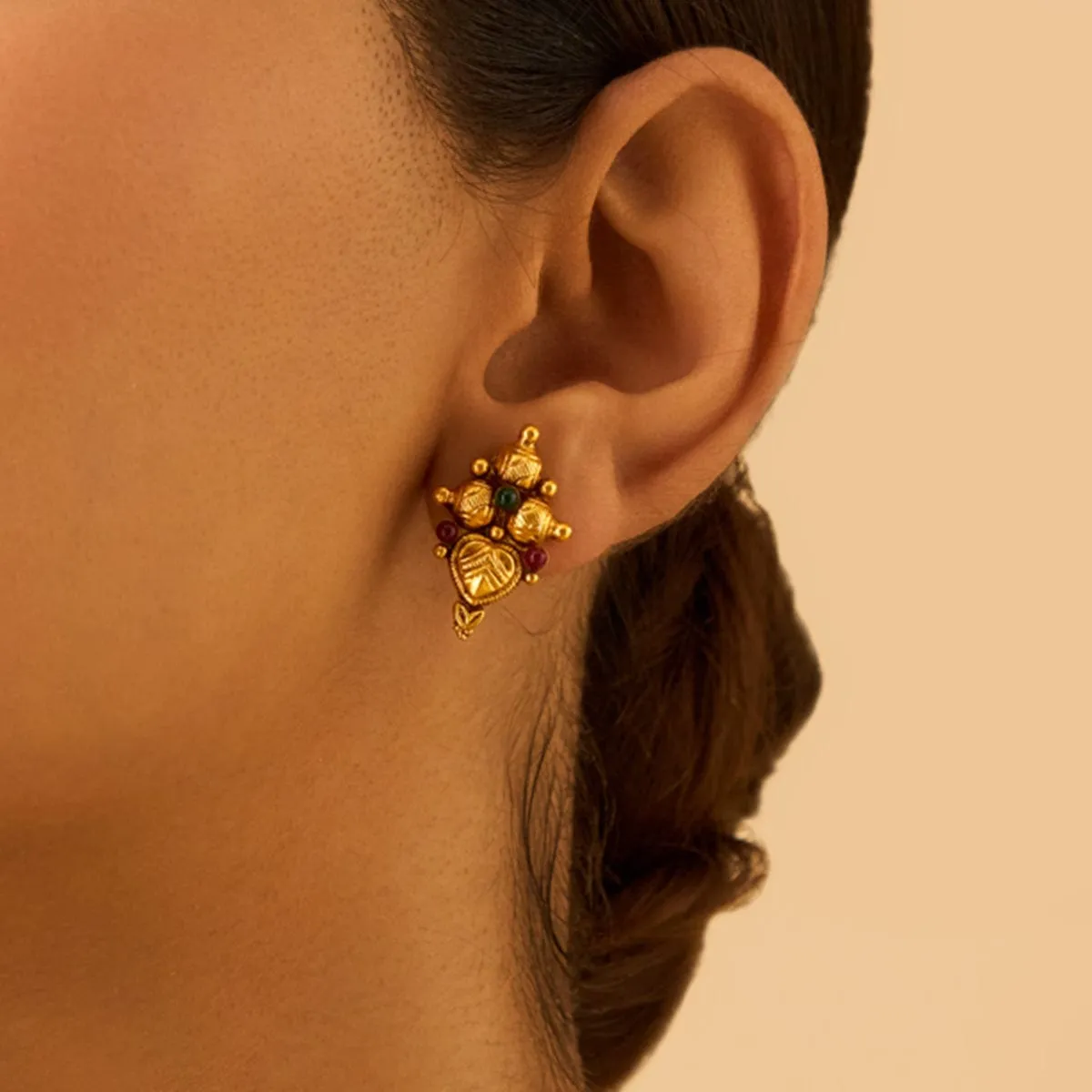 Silver Temple Earring 175731