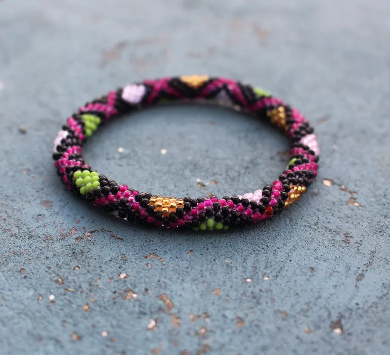 Sizzle In The Dark Roll Beads Bracelet