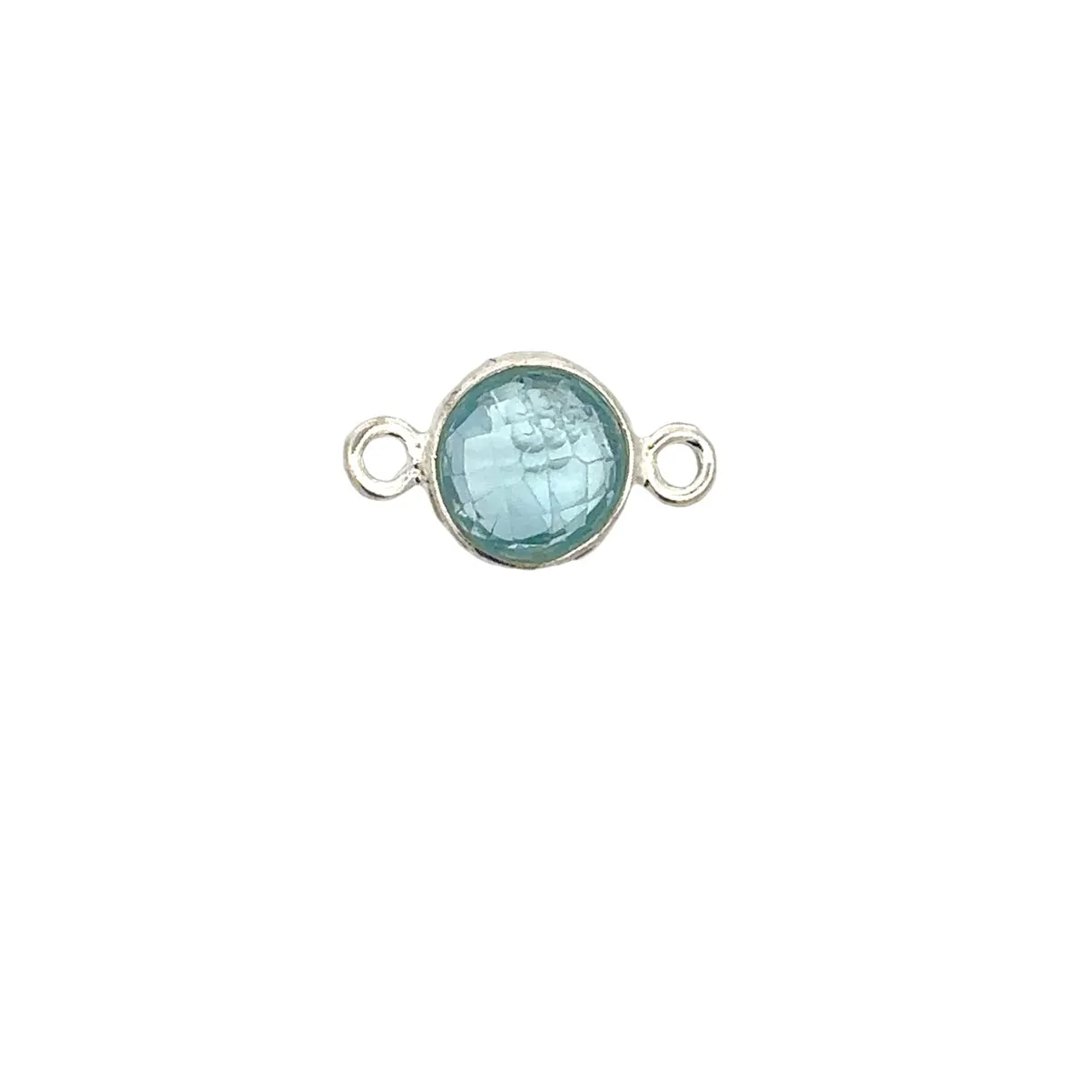 Small Round Channel Set Sky Blue Topaz Connector