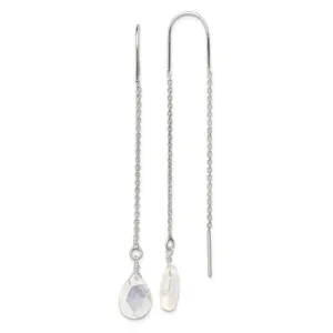 Sterling Silver Opalite Crystal Threader Earrings