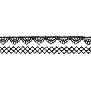 Thin Black Lace Choker