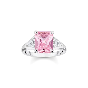 Thomas Sabo Ring Pink Stone Silver