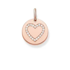 Thomas Sabo Sterling Silver Heart Disc Pendant LBPE0005-416-14